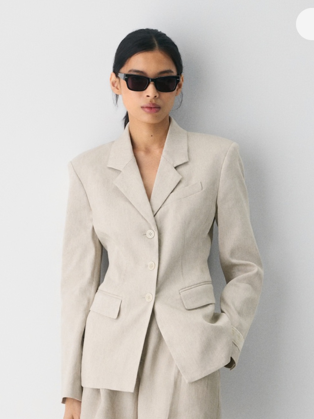 Babaton Beige Tailored Blazer